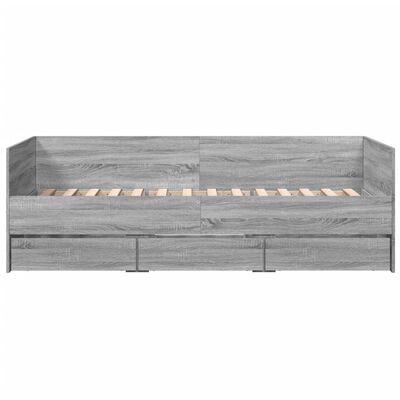 vidaXL Tagesbett mit Schubladen Grau Sonoma 100x200 cm Holzwerkstoff