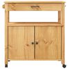 vidaXL K&uuml;chenwagen MONZA 84x40x88,5 cm Massivholz Kiefer