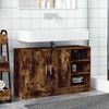 vidaXL Waschbeckenunterschrank R&auml;uchereiche 90x29x55 cm Holzwerkstoff