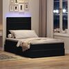 vidaXL Bett mit Stauraum und LED Schwarz 120 x 200 cm Samt
