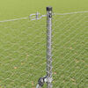 vidaXL Zaunpfosten Silber 25 x 1,5 m (36 mm Maschen) Stahl