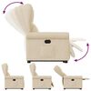 vidaXL Relaxsessel mit Aufstehhilfe Creme Stoff