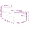 vidaXL Boxspringbett mit Matratze Grau 100 x 200 cm Kunstleder