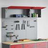 vidaXL Werkzeugschrank und Pegboard Set 5 pcs Rot 150 x 25 x 115 cm