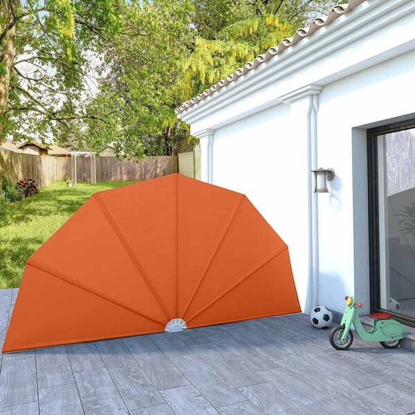 vidaXL Faltbarer Terrassen-Seitenf&auml;cher Terracotta-Rot 200 cm
