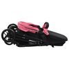 vidaXL 2-in-1 Buggy/Kinderwagen Rosa und Schwarz Stahl