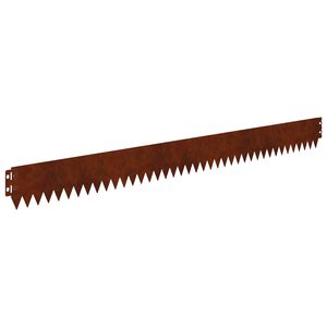 vidaXL Rasenkante 20 stk. 103 x 10 cm Stahl Rostoptik