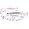 vidaXL Tagesbett Ausziehbar mit Schubladen Dunkelgr&uuml;n 80x200 cm Samt