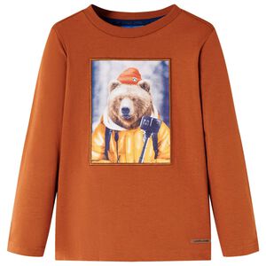 vidaXL Kinder-Langarmshirt Dunkelorange 116