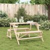 vidaXL Picknicktisch mit B&auml;nken 2-in-1 Massivholz Tanne