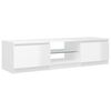 vidaXL TV-Schrank mit LED-Leuchten Hochglanz-Wei&szlig; 140x40x36 cm