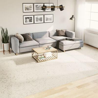 vidaXL Teppich Shaggy Hochflor Modern Creme 300x400 cm