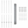 vidaXL Zaun mit Pfosten Silber 1 x 10 m Stahl