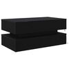 vidaXL Couchtisch mit LED-Leuchten Schwarz Eichen-Optik 90x50x40 cm