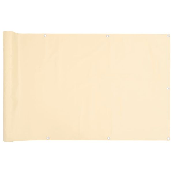vidaXL Balkon-Sichtschutz Creme 500x75 cm PVC