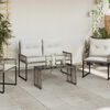 vidaXL Tisch f&uuml;r Outdoor Grau und Schwarz 80 x 40 x 40 cm