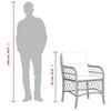 vidaXL 5-tlg. Garten-Essgruppe mit Kissen Grau Poly Rattan