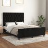 vidaXL Bettgestell ohne Matratze Schwarz 140x190 cm Samt