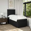 vidaXL Boxspringbett mit Matratze Schwarz 90x200 cm Stoff