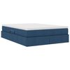 vidaXL Aufbewahrungsbett mit Matratze Blau 140 x 200 cm Polyester