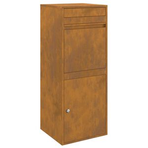 vidaXL Paketdrop-Box Rostoptik 41 x 38 x 103 cm Wetterfeststahl