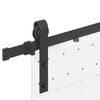 vidaXL Schiebet&uuml;rbeschlag-Set 183 cm Stahl Schwarz