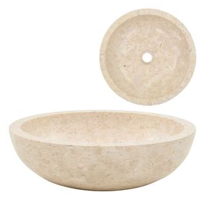 vidaXL Waschbecken 40x12 cm Marmor Creme