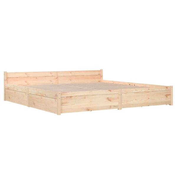vidaXL Bett mit Schubladen 200x200 cm