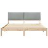 vidaXL Bettgestell Braun und hellgrau 180 x 200 cm Massivholz Kiefer