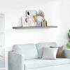 vidaXL Schwebendes Wandregal Grau 120x23,5x3,8 cm MDF