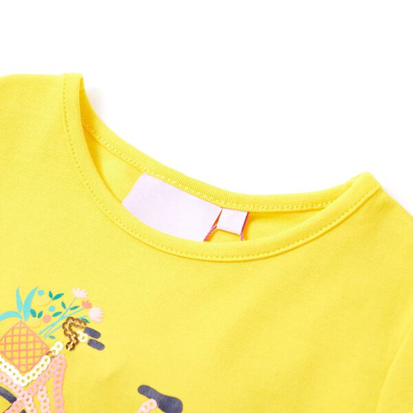 Kinder-T-Shirt Gelb 116