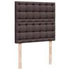 vidaXL Boxspringbett mit Matratze Dunkelbraun 100x200 cm Stoff