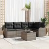 vidaXL Gartensofa-set 6 pcs Grau Poly-Rattan