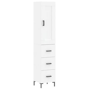vidaXL Highboard Wei&szlig; 34,5x34x180 cm Holzwerkstoff