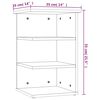 vidaXL Beistellregal Hochglanz-Grau 35x35x55 cm Holzwerkstoff