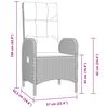 vidaXL Garten Essgruppe mit Kissen 7 pcs Schwarz Poly-Rattan