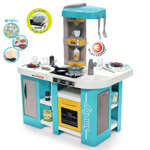 Smoby Play Studio K&uuml;che XL Tefal Bubble Blau 5x61,5x99 cm