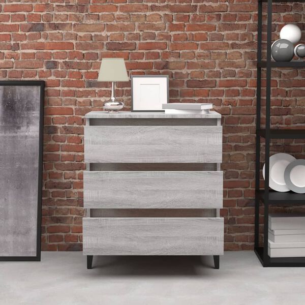 vidaXL Sideboard Grau Sonoma 60x35x69 cm Holzwerkstoff