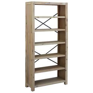 vidaXL B&uuml;cherregal 6 B&ouml;den 80x30x170 cm Massivholz Akazie