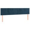 vidaXL Boxspringbett mit Matratze Dunkelblau 160x200 cm Samt