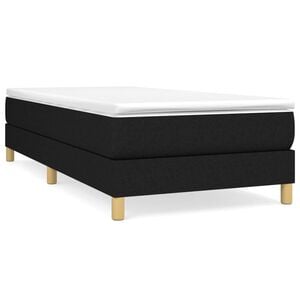vidaXL Boxspringbettgestell Schwarz 90x200 cm Stoff