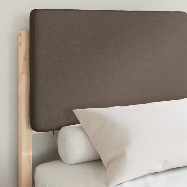 vidaXL Bettgestell mit gepolstertem Kopfteil Taupe 160 x 200 cm
