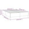 vidaXL Bettgestell ohne Matratze Blau 140x190 cm Stoff