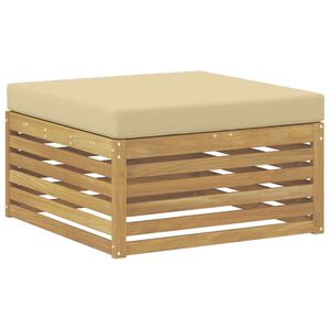 vidaXL Outdoor-Fu&szlig;hocker Massivholz Akazie Wei&szlig;