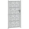 vidaXL Gartentor 100x200 cm Wetterfester Stahl Blattdesign