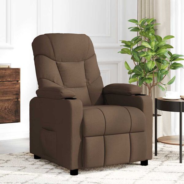 vidaXL Massagesessel Braun Stoff