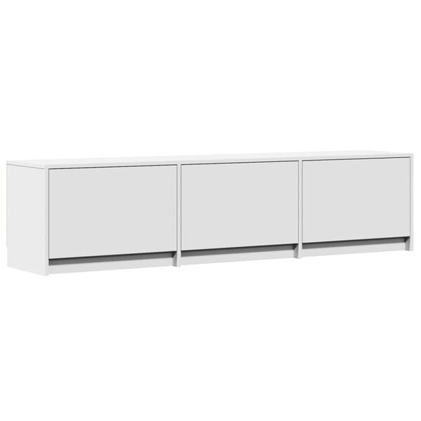 vidaXL TV-Schr&auml;nk mit LED Wei&szlig; 165 x 34 x 40 cm Holzwerkstoff