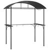 vidaXL Grillpavillon mit Seitenregalen Anthrazit 220x115x230 cm Stahl