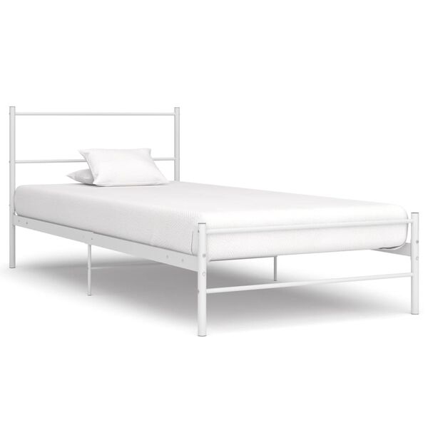 vidaXL Bett Wei&szlig; Metall 90x200 cm