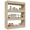 vidaXL B&uuml;cherregal/Raumteiler Sonoma-Eiche 80x30x103 cm Holzwerkstoff
